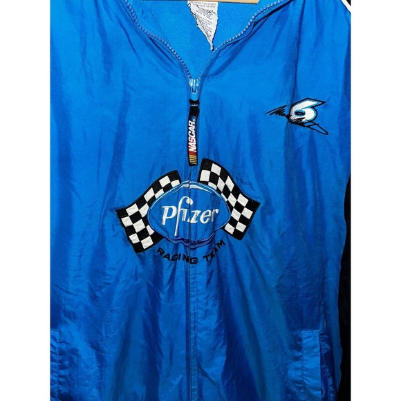 NASCAR Mark Martin #6 Salute To You Full Zip Jacket Blue Black - Picture 2 of 6